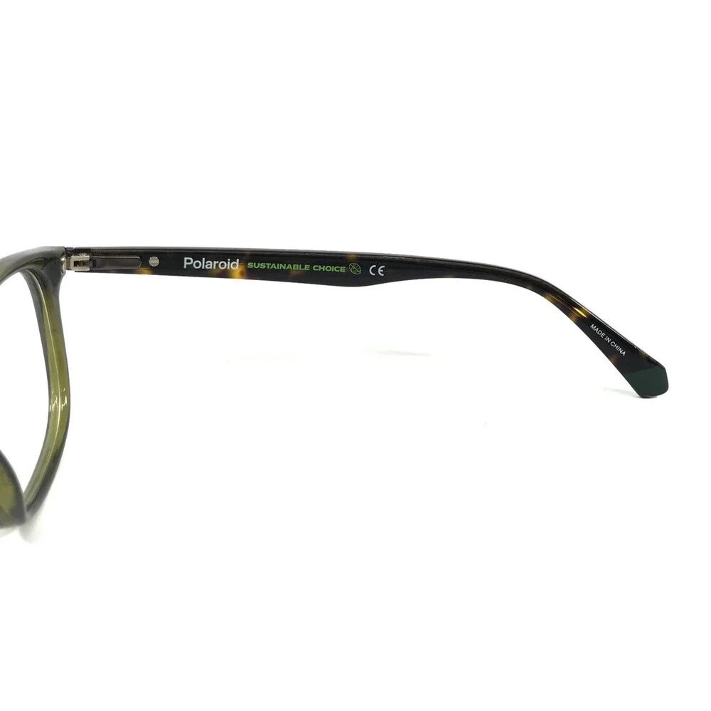 Polaroid Eyeglasses Frames PLD D424 4C3 Green Tortoise Square Full Rim 50-21-145